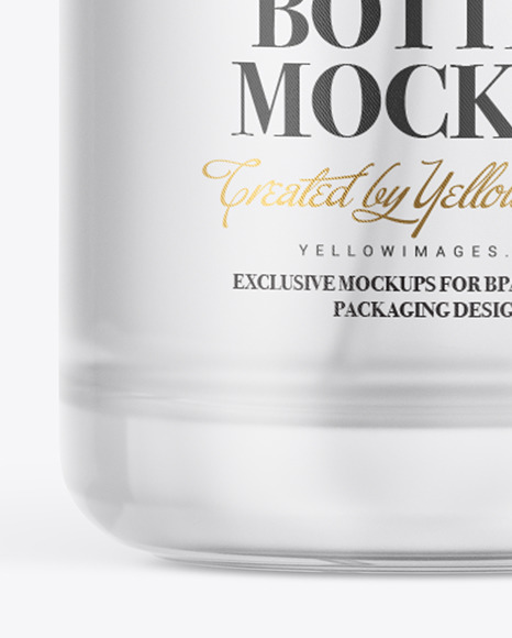 Frosted Glass Perfume Bottle Mockup