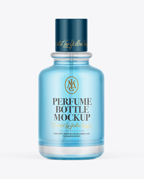 Frosted Glass Perfume Bottle Mockup