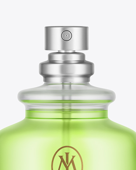 Frosted Glass Perfume Bottle Mockup