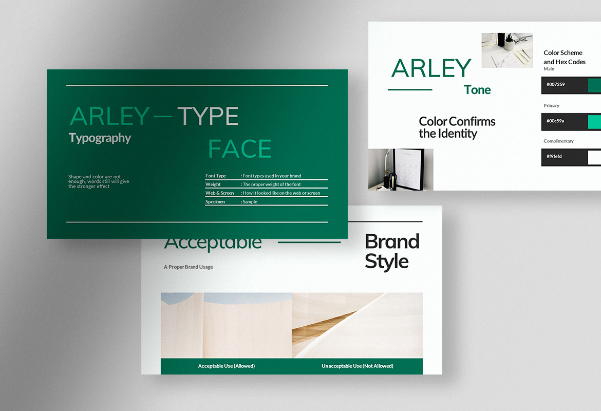 Arley - Modern Brand Guideline PPT Arley - Modern Brand Guideline PPT