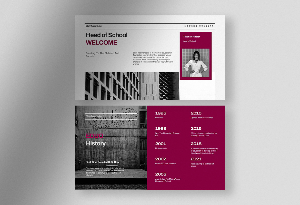 Eduo - Modern School Profile PPT Eduo - Modern School Profile PPT