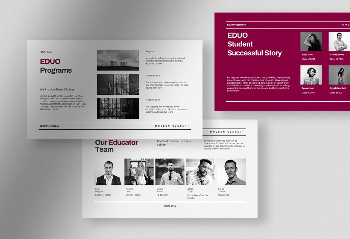 Eduo - Modern School Profile PPT Eduo - Modern School Profile PPT