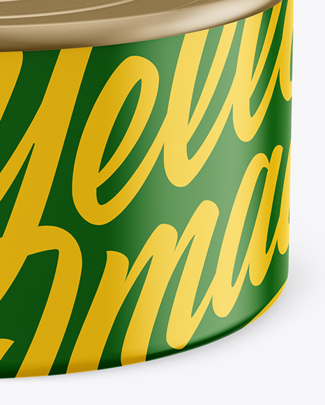 Glossy Tin Can Mockup