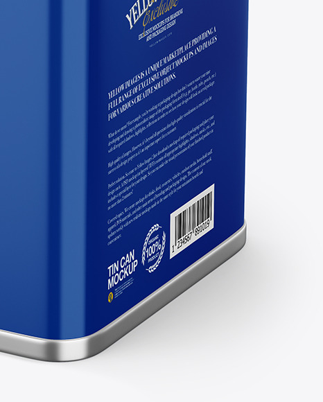 Glossy Tin Can Mockup