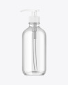 Clear Glass Cosmetic Bottle Mockup