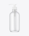 Frosted Glass Cosmetic Bottle Mockup