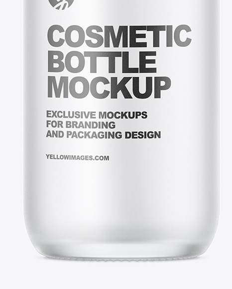 Frosted Glass Cosmetic Bottle Mockup