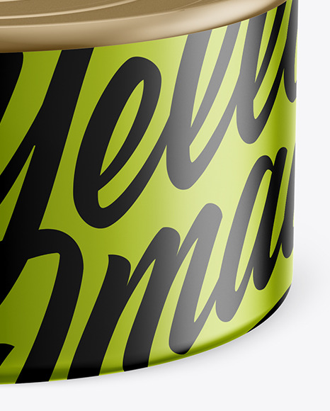 Metallic Tin Can Mockup