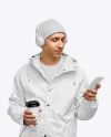 Man in a Jacket and a Hat Mockup