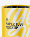 Opened Paper Tube Mockup