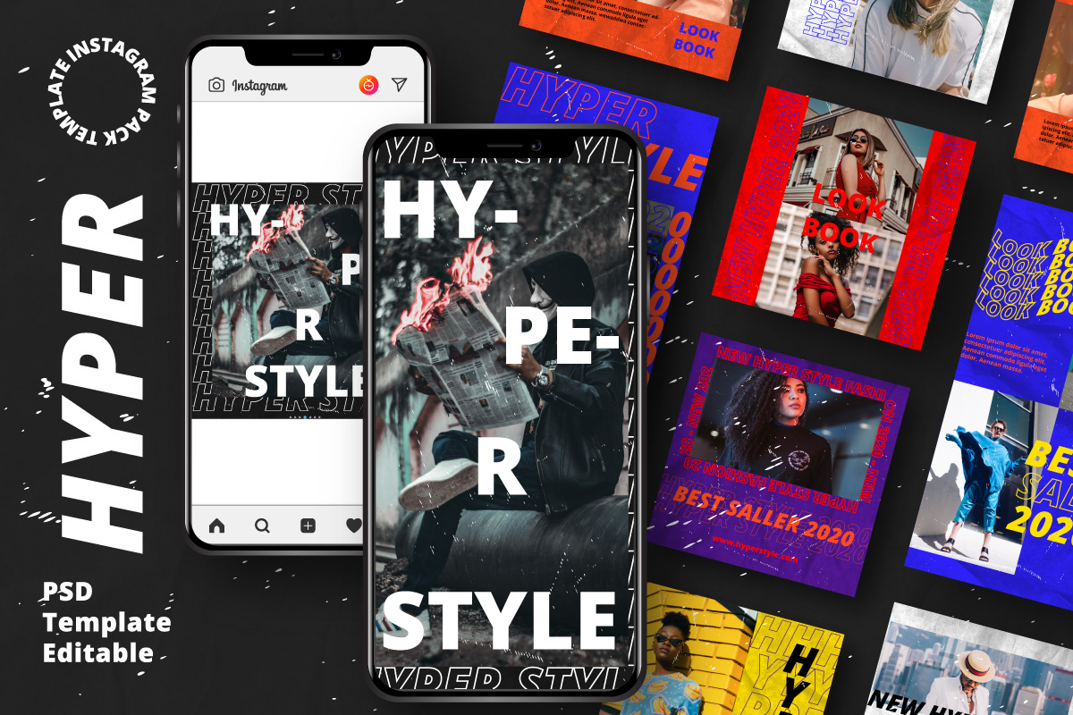 Hyper Story & Feed Instagram Template Hyper Story & Feed Instagram Template