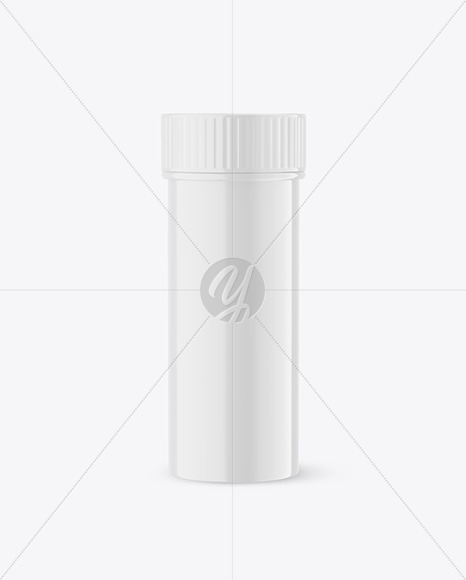 Glossy Plastic Pills Bottle Mockup