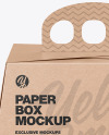 Kraft Paper Box w/ Handle Mockup