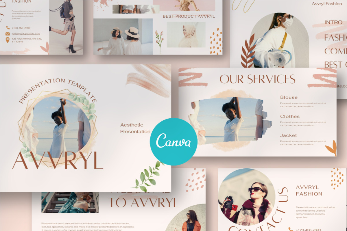 Avvryl Creative Brand - Canva Presentation Template