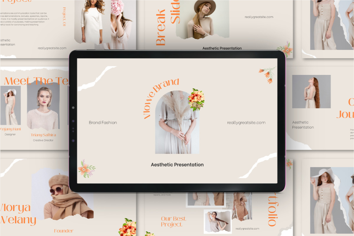 Vlowe Brand - Canva Presentation Template Vlowe Brand - Canva Presentation Template