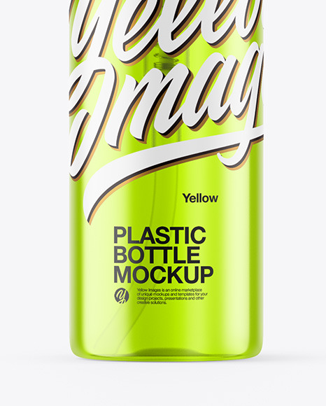 Color Liquid Cosmetic Bottle with Pump Mockup