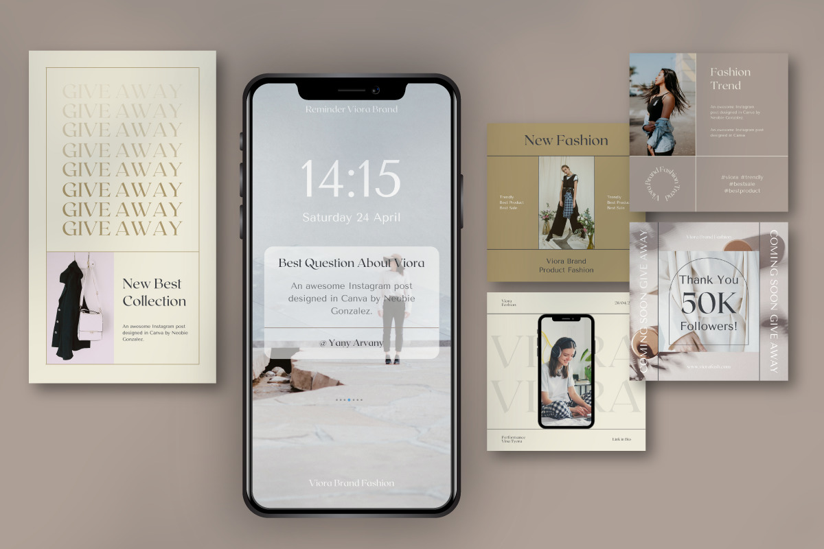 Viora Brand - Canva Instagram Template