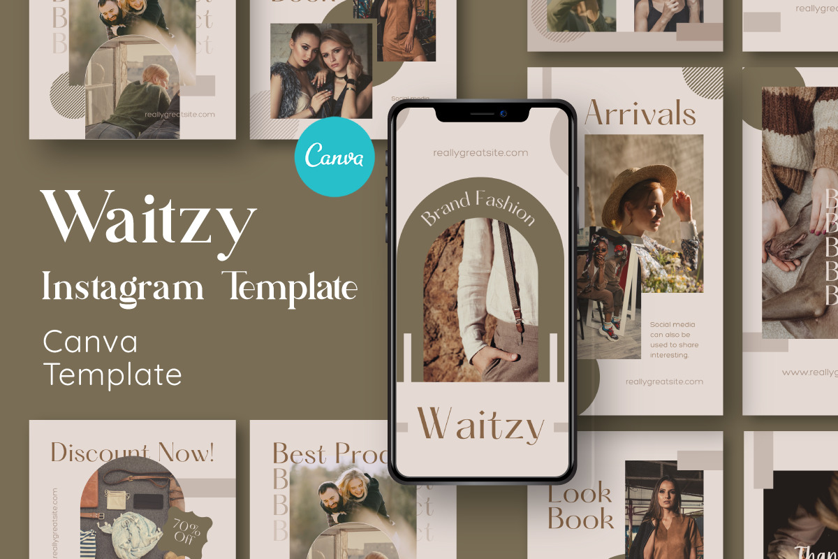 Waitzy Fashion - Canva Instagram Template