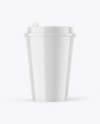 Glossy Paper Coffee Cup Mockup