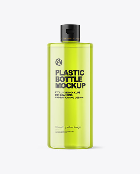Color Plastic Cosmetic Bottle Mockup