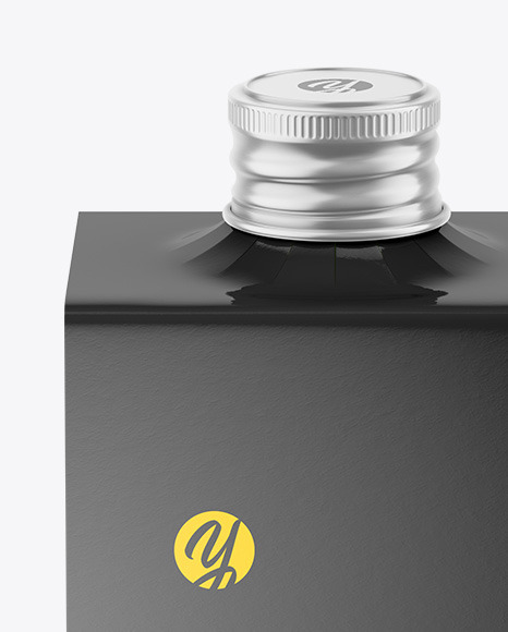 Glossy Bottle with Glossy Label Mockup