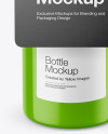 Glossy Bottle with Glossy Label Mockup