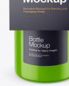 Glossy Bottle with Glossy Label Mockup