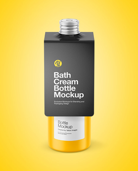 Matte Bottle w/ Glossy Label Mockup