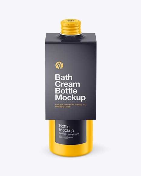 Matte Bottle w/ Glossy Label Mockup