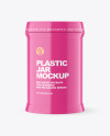 Glossy Plastic Jar Mockup