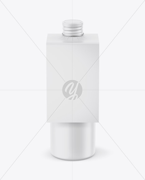 Matte Bottle with Paper Label Mockup