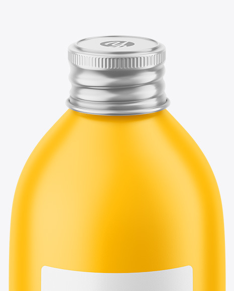 Matte Bottle with Paper Label Mockup