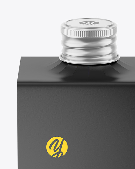 Matte Bottle with Paper Label Mockup