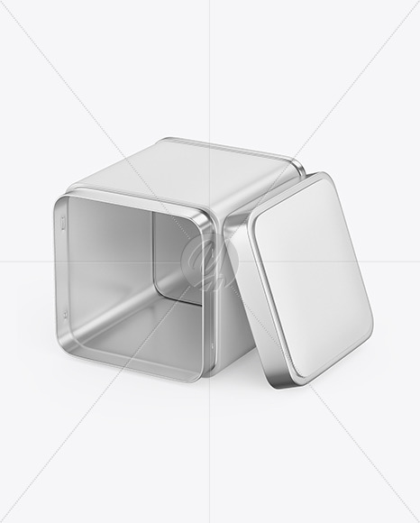 Opened Matte Tin Can Mockup