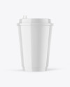 Glossy Paper Coffee Cup Mockup