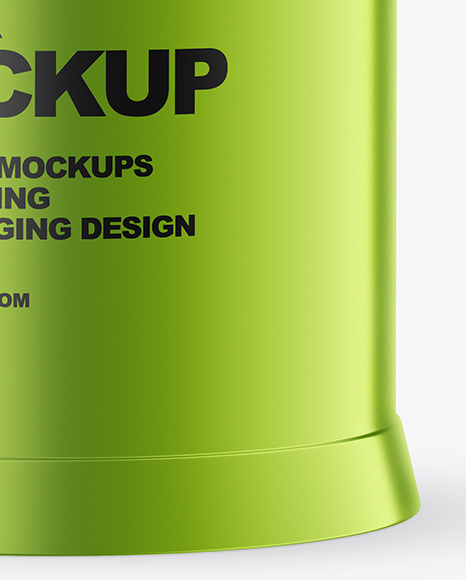 Metallized Plastic Jar Mockup