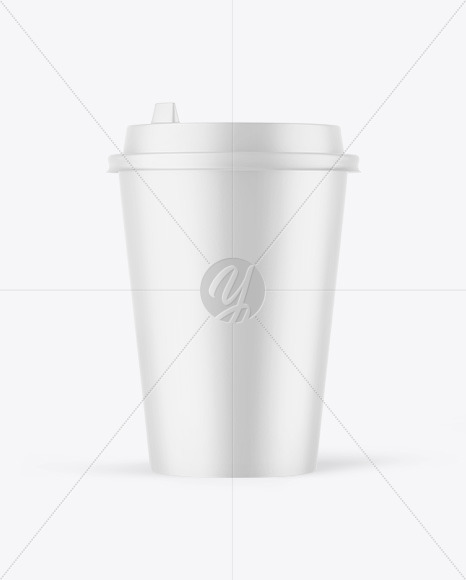 Matte Paper Coffee Cup Mockup