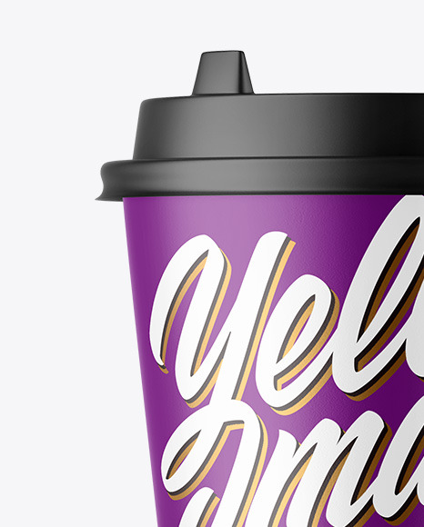 Matte Paper Coffee Cup Mockup