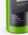 Glossy Bottle with Glossy Label Mockup