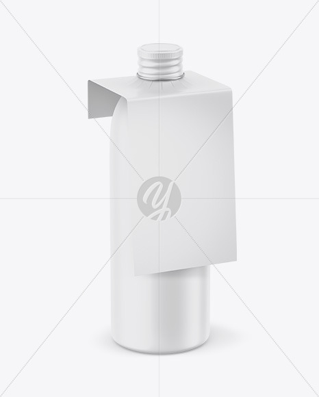 Matte Bottle with Paper Label Mockup