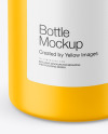 Matte Bottle with Paper Label Mockup