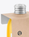 Matte Bottle with Kraft Label Mockup