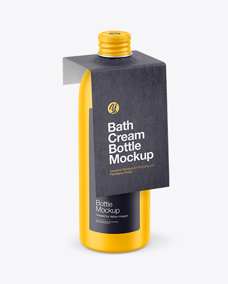 Matte Bottle with Kraft Label Mockup