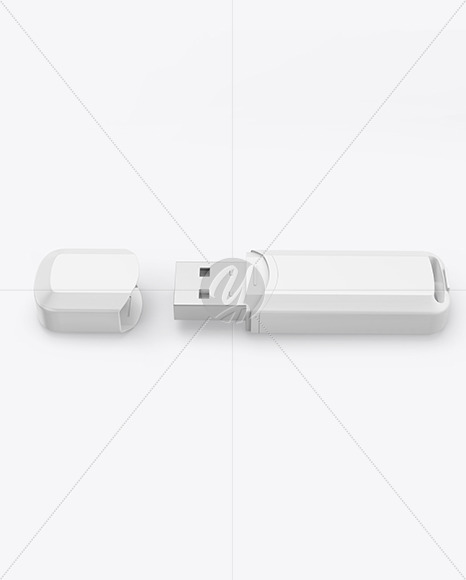 Plastic USB Flash Drive Mockup