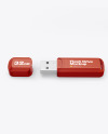 Plastic USB Flash Drive Mockup