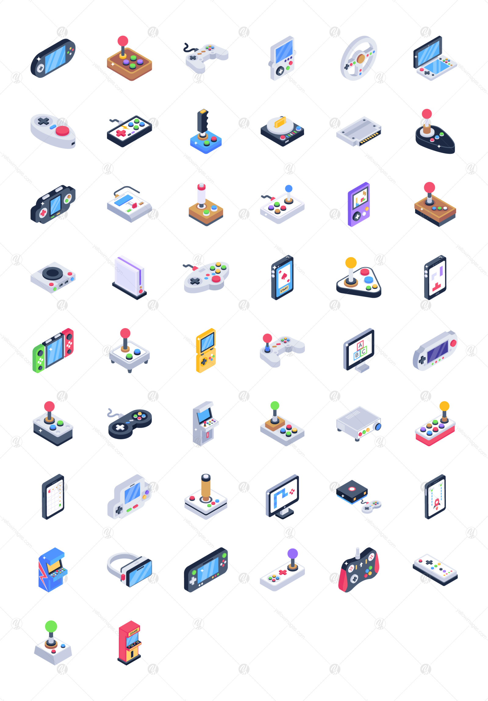 50 Isometric Game Icons