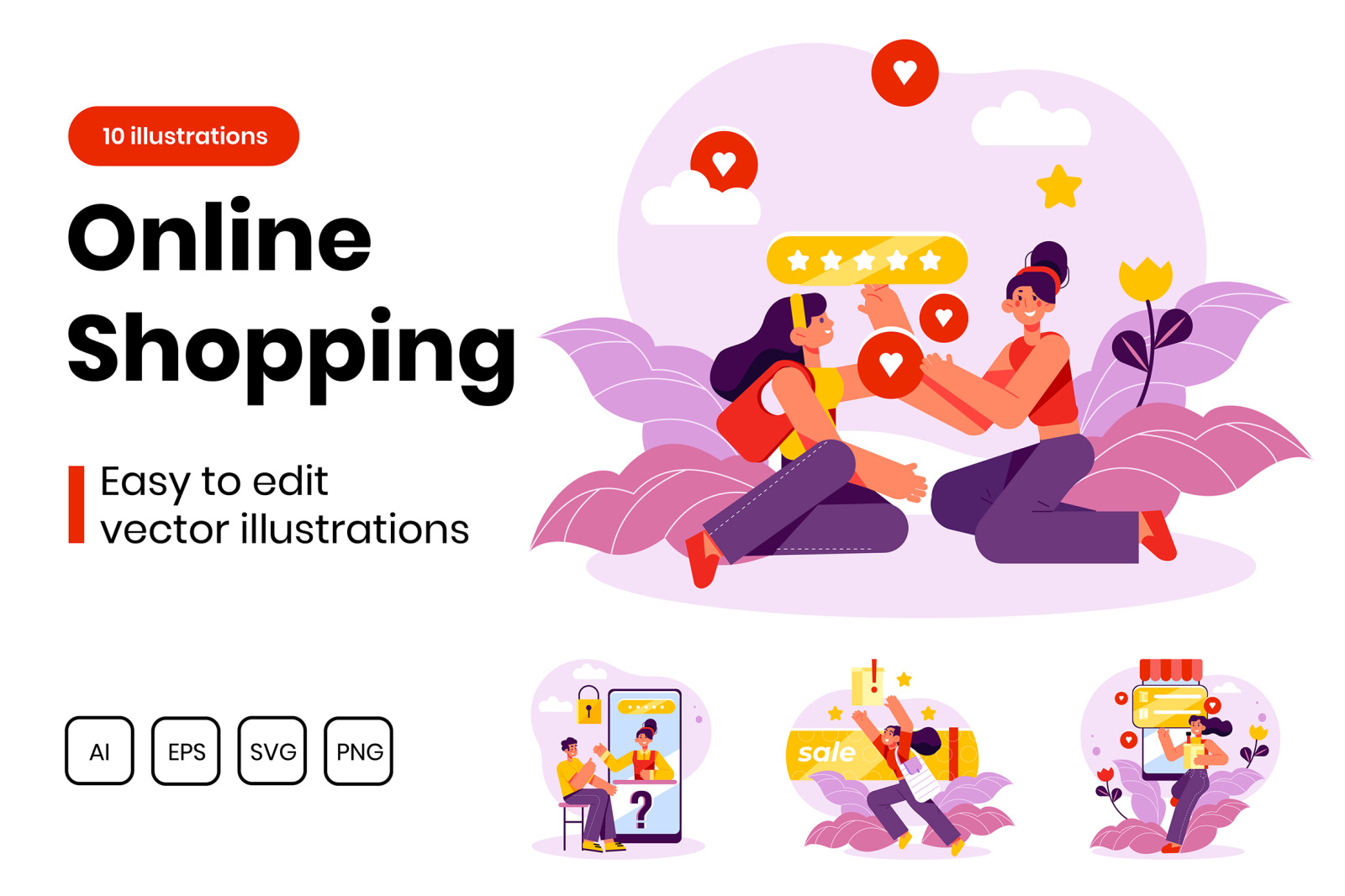 M305_ Online Shopping Illustrations M305_ Online Shopping Illustrations