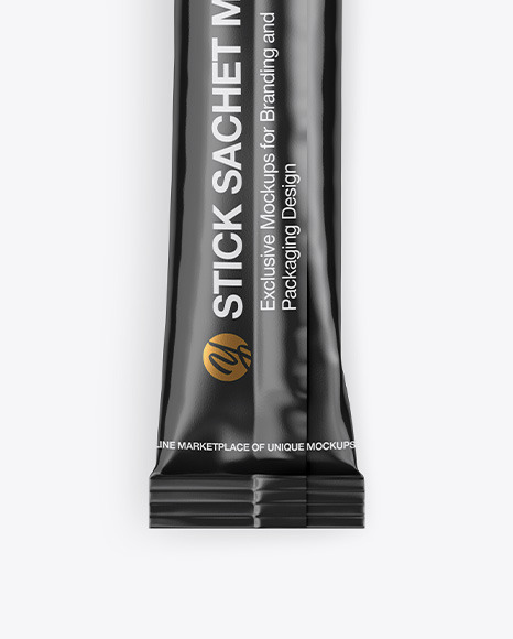 Glossy Stick Sachet Mockup