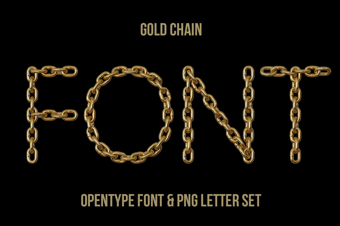 Gold Chain Font Gold Chain Font