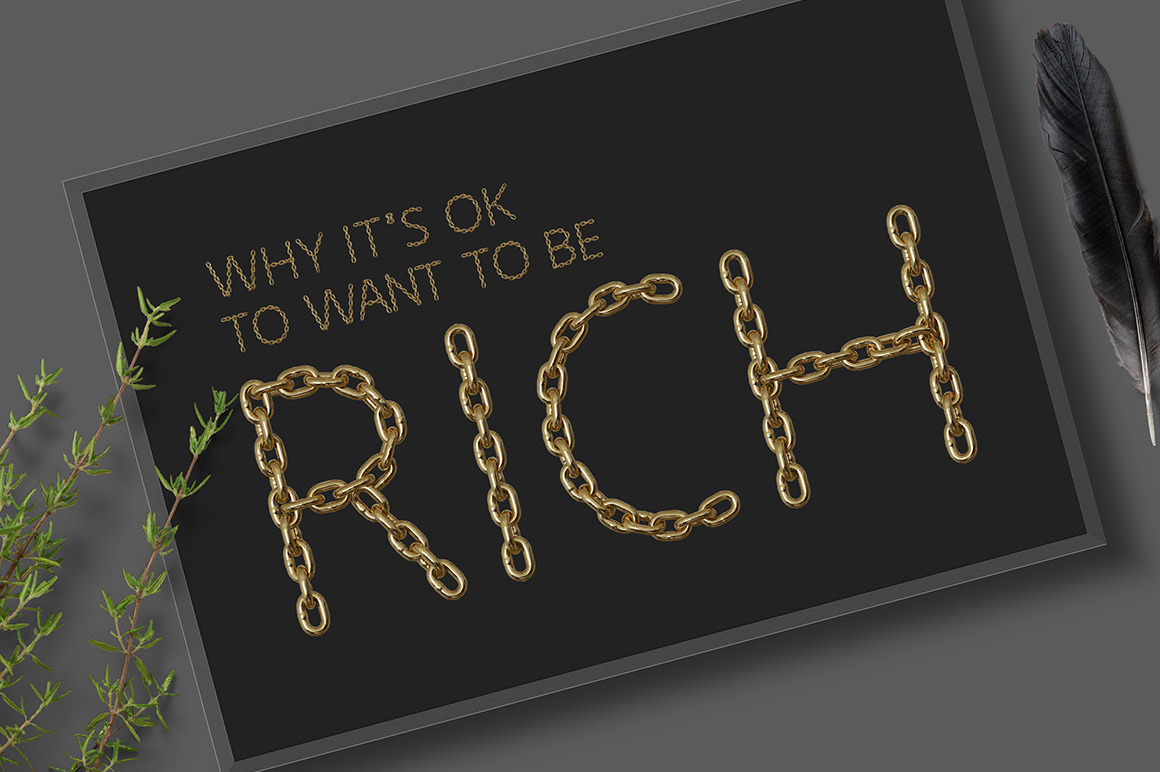Gold Chain Font Gold Chain Font
